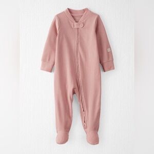 Little Planet Pink Baby Footed Onesie